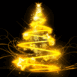 Sapin de No�l jaune flashy �tincelant