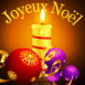 Bougie et d�coration "Joyeux No�l"