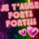 "Je t'aime fort, fort, fort" arc-en-ciel