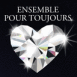 Diamant scintillant en forme de coeur