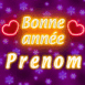 Bonne anne avec coeurs