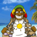 Rasta vendant des lunettes de soleil