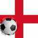 Angleterre: Drapeau et ballon encastr